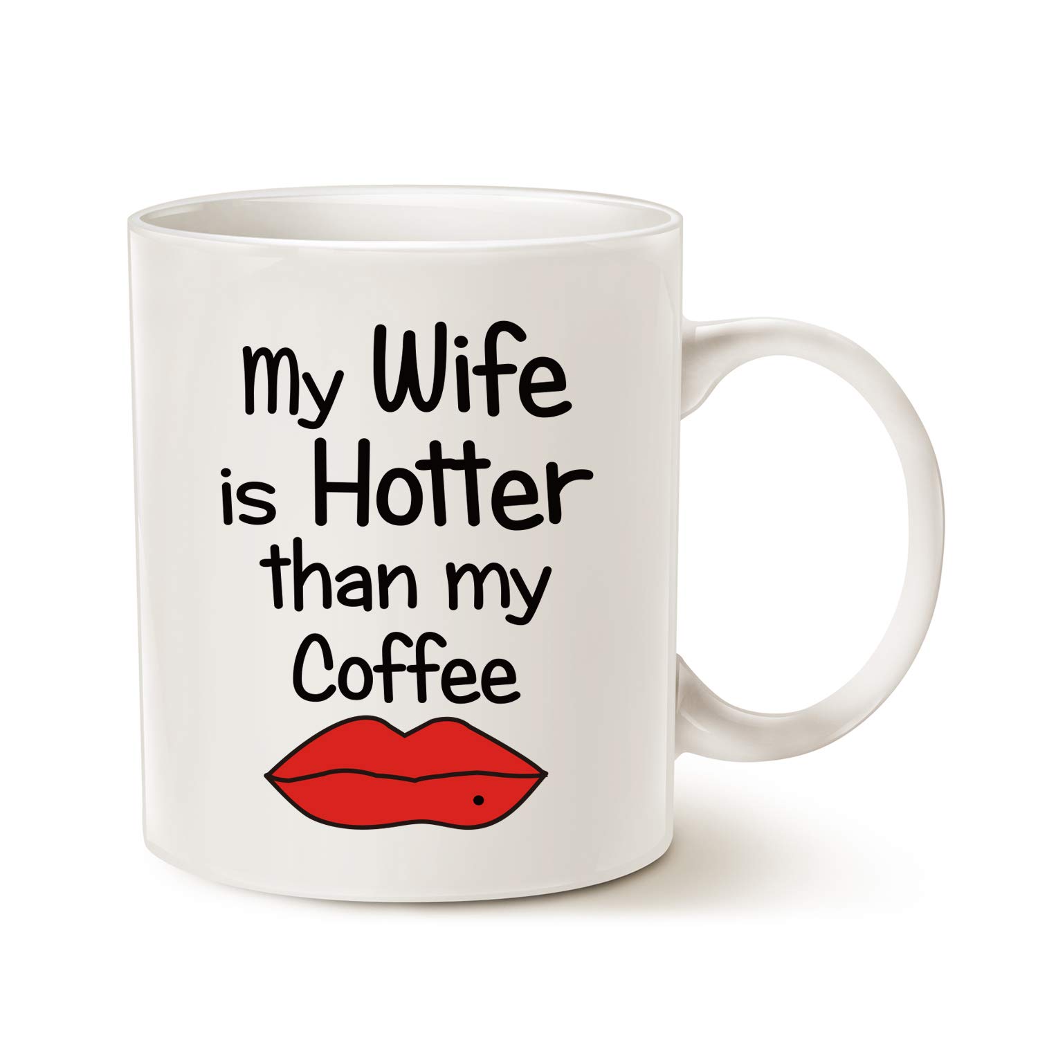 MAUAG Valentines Day Funny Quote Coffee Mug for Wife Christmas Gifts, My Wife
