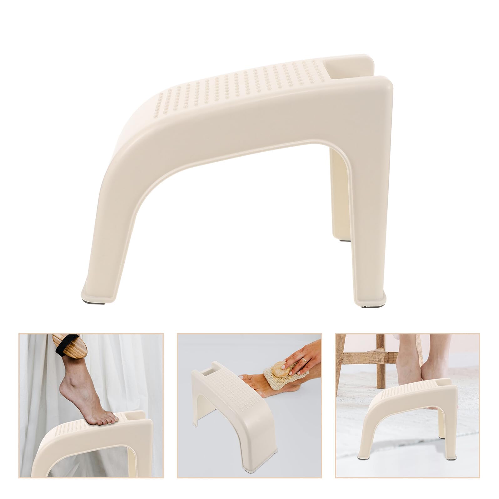 VILLCASE Rutschfester Fußhocker Kunststoff Klein Stabil Für Maniküre Pediküre Badezimmer Spa Salon Fußstütze