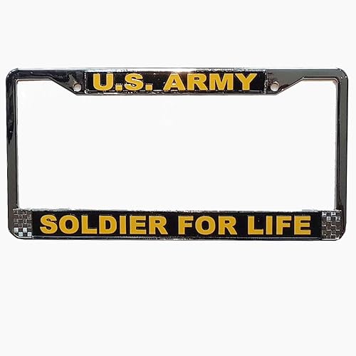 Marco de matrícula de soldado del ejército estadounidense para la vida