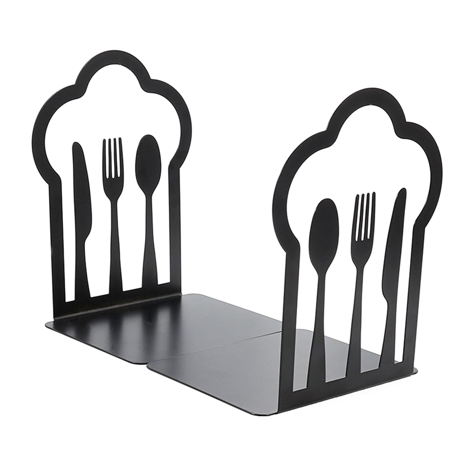 Metal Books Stand, Hollow Out Design Bookends Bookshelfs Holders Table Picture Album Holders for Displaying Desktop Bookends