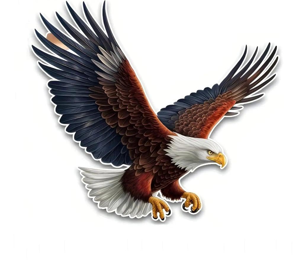 Auto Accessory Fashion Bald Eagle Vinyl Sticker Waterproof Durable Decal for Car Motorcycle Laptop Window