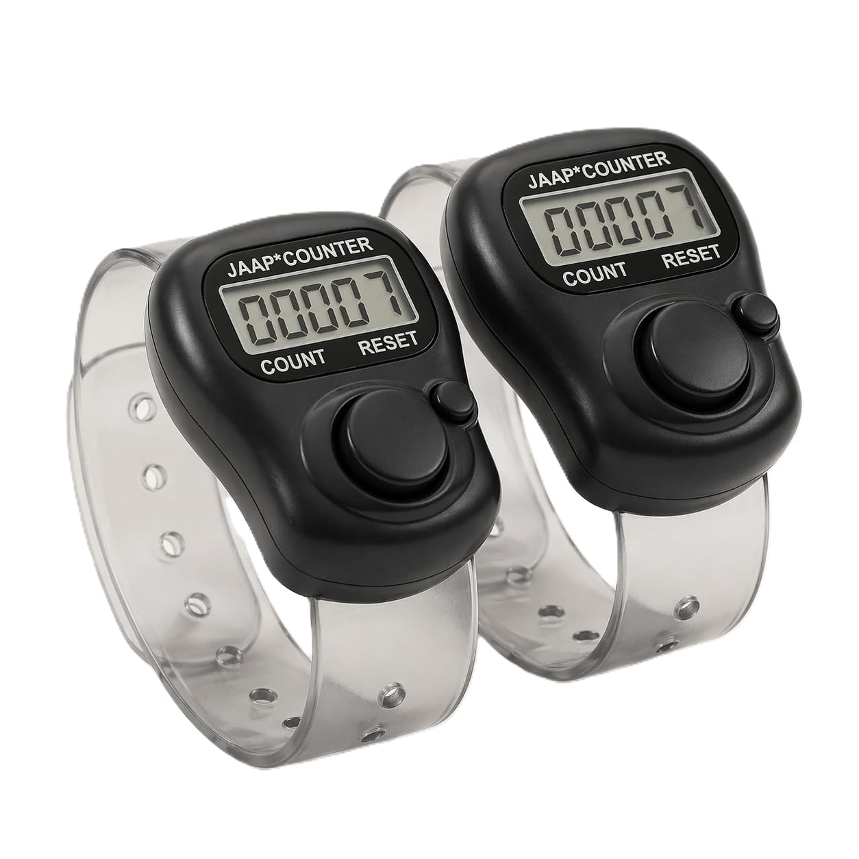 Tally Counter Ring Naam Jap Counter Digital | Finger Ring Chanting Counter for Mantra, Meditation, Prayer & Pooja | Electronic Counting Device Umpire Use,for Prayer Counter(Black Pack of 02)-image-4