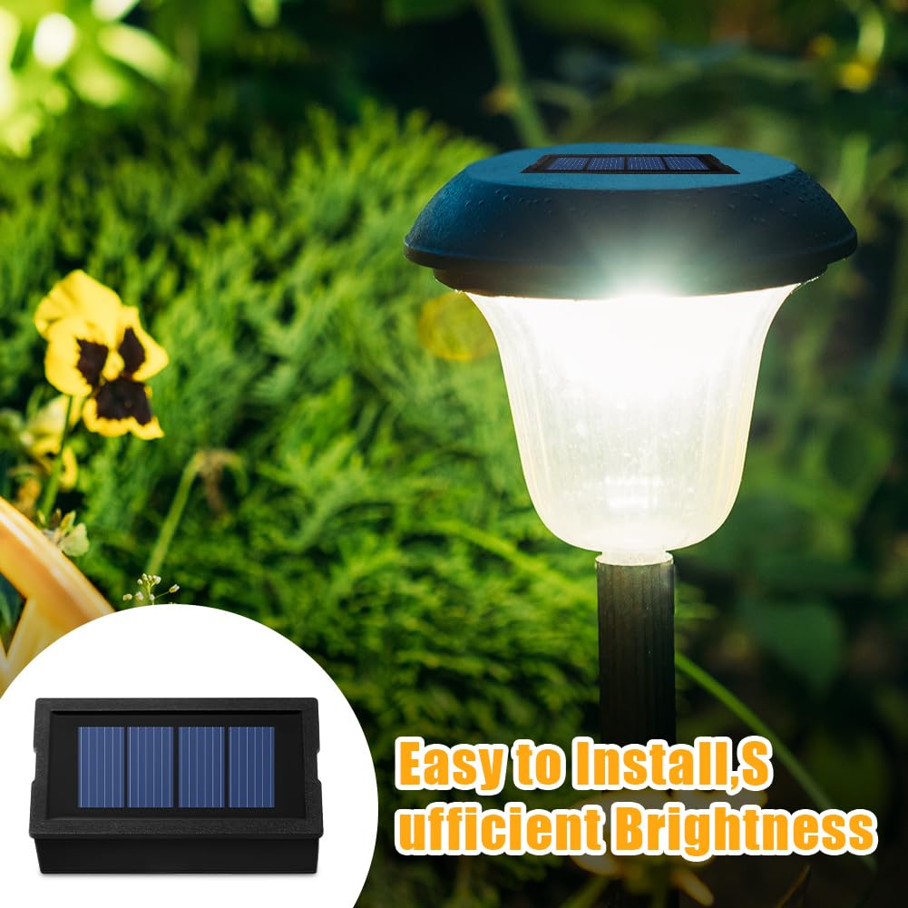 flintronic Części zamienne do lamp solarnych, 2 szt. wymienne pokrywki solarne, górna część lamp solarnych z LED, moduły LED solarne zamienne do solarnych lamp ogrodowych, latarni solarnych i DIY
