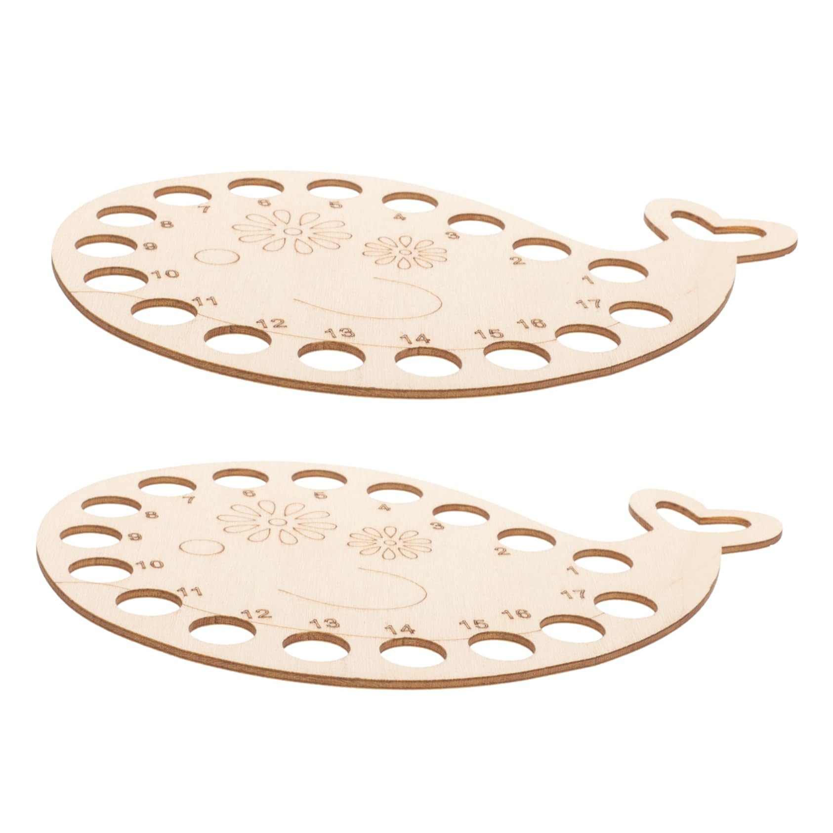 HOMSFOU Embroidery Floss Organizer Set 2pcs Wooden Thread Winding Board Cross Stitch Accessory Embroidery Thread Holder Yarn Bobbin Storage