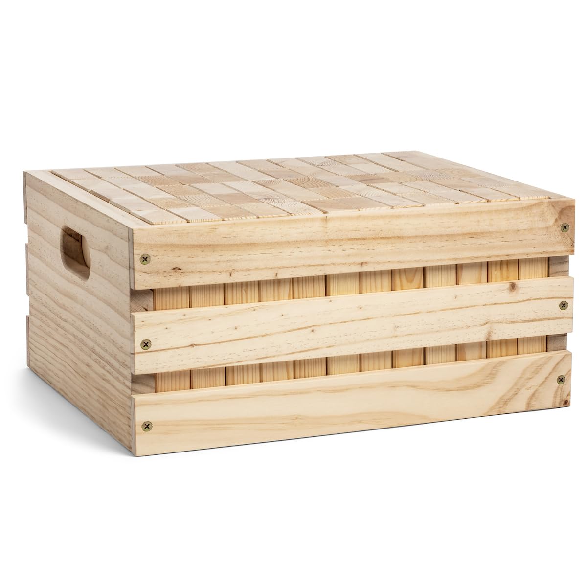 Tailgating Pros Premium Giant Toppling Timbers with Natural Wooden Crate– Jumbo Outdoor Yard Game, Tower Grows to Over 5 Feet! – Optional Tipsy Stickers Available!