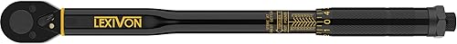 Miniatura 7 de LEXIVON - Llave de trinquete dinamométrica de 3/8 pulgadas, 10~80 pies-libras/13.6~108.5 Nm (LX-182)