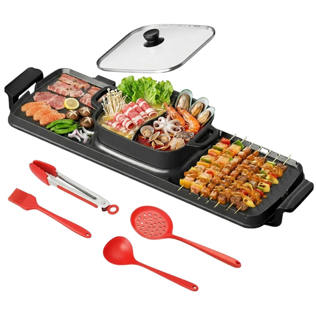 Buisoopt 2250W Electric Grill and Hot Pot Combo - hot pots | Mubboo