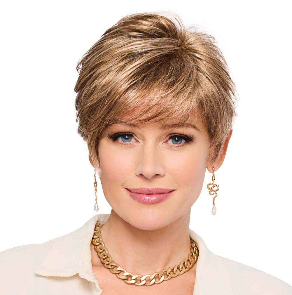 GABOR Let's Lambada Short Wavy Boycut Wig by Hairuwear, 2023 Spring Luxury Collection, Average Cap, GL6-30 Mahogany