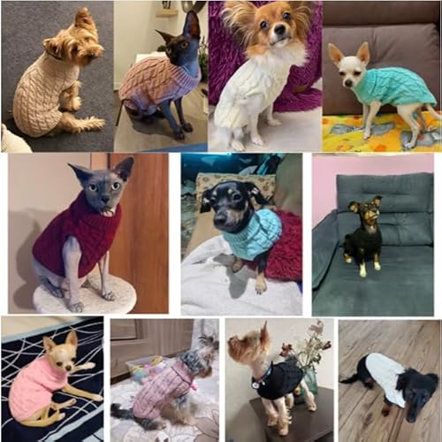 Roupa de Cachorro Gato Frio Inverno Buraco para Coleira Pequenos Medios Grande Porte (Rosa Chiclete,
