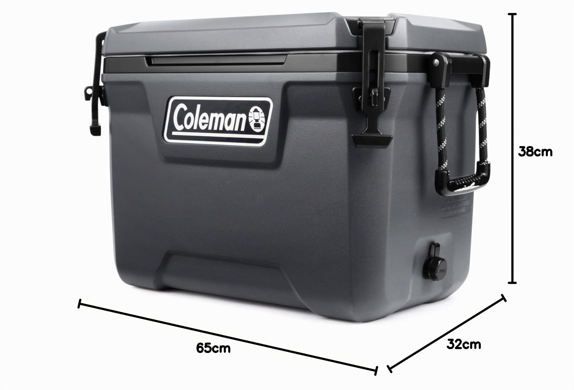 Coleman Convoy 55QT Ghiacciaie rigido isolato, 53 L, Mantiene il freddo fino a 4 giorni, Isolamento completo in schiuma, Frigorifero portatile grande