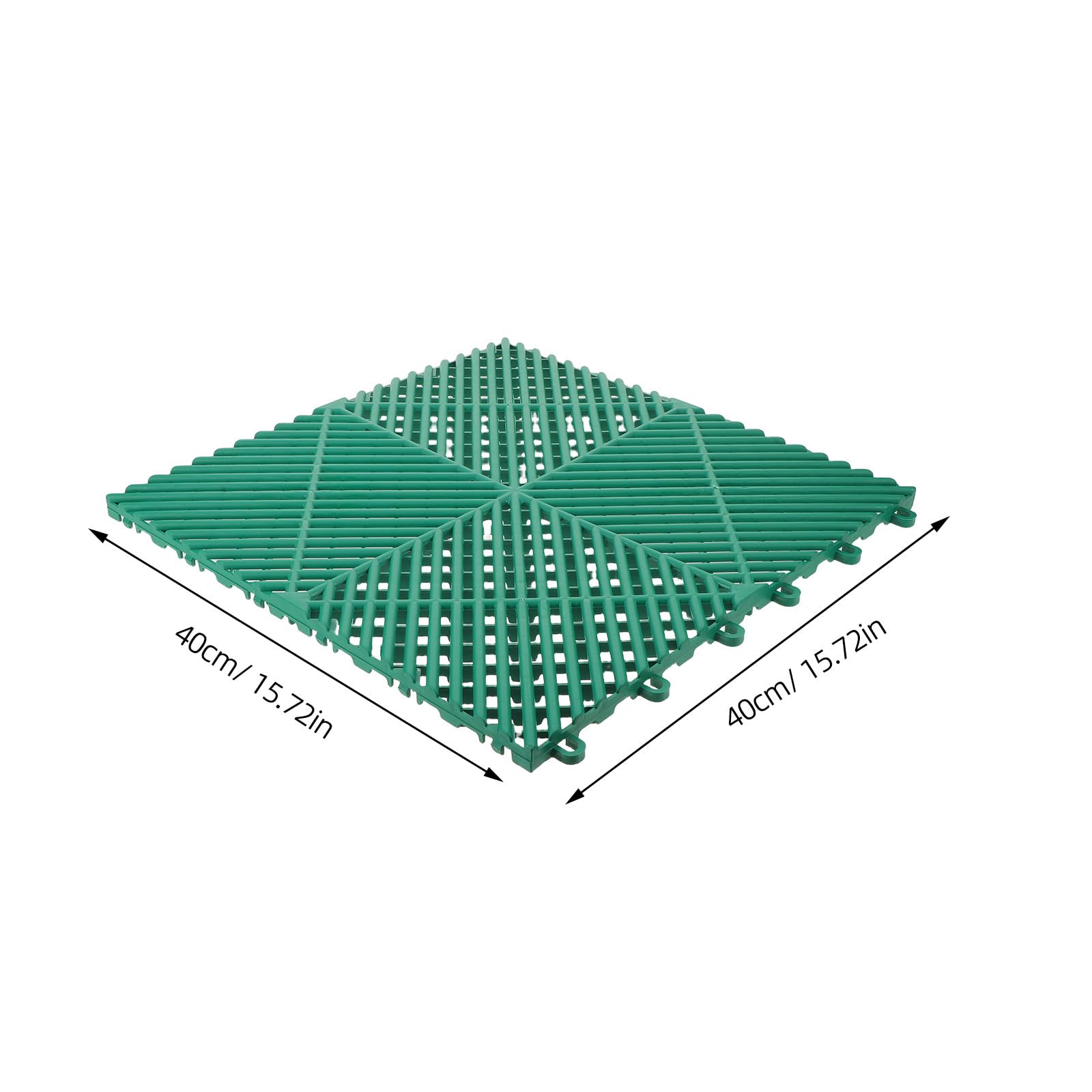 4 Baldosas Modulares de Drenaje para Garaje, PP Verde