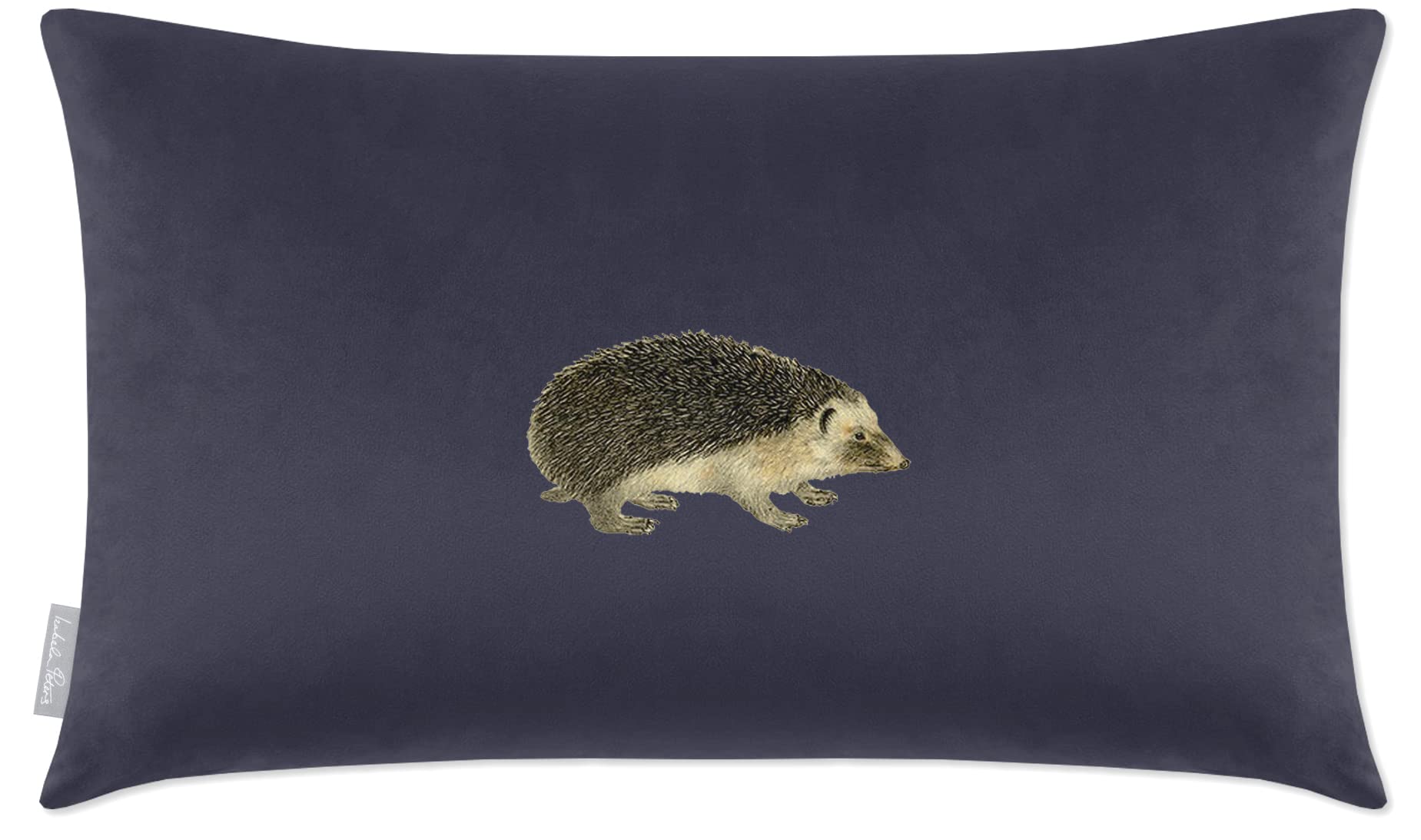 Izabela Peters Hedgehog - Graphite Cushions With Covers Included, Filled Cushion, Eco-Friendly Velvet Cushions, 60 X 40 Cm, Chair Cushions, Sofa Cushions, Seat Cushions