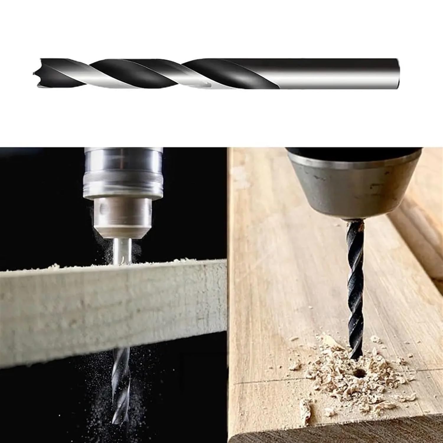 Woodworking Countersunk Head Drill Bit Three-Point Twist Drill Bit High-Speed Steel Round Shank Drill Bit Practical Power Tool 1Pcs(12mm)
