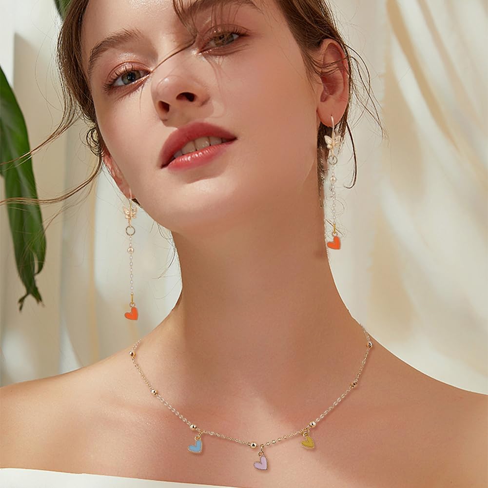 Heart Enamel Charms Mini Heart Pendants with Jump Ring Colorful Cute Love Shape Dangle Charms for Valentine DIY Bracelets Earring Necklace Jewelry Making - Image 7