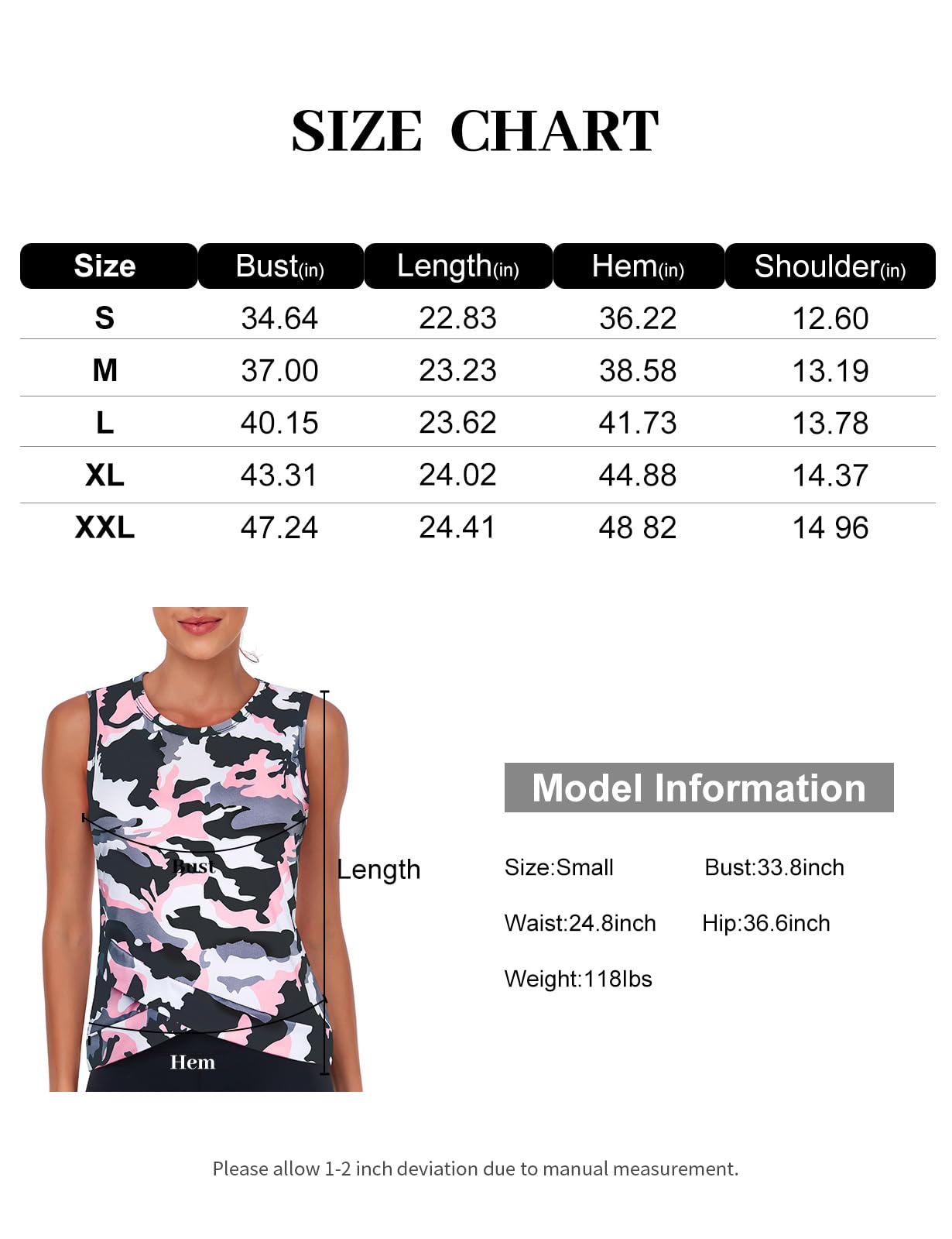 Akiooue Camiseta sin mangas para mujer, sin mangas, para gimnasio, deportes, yoga, atletismo, correr, absorbe la humedad