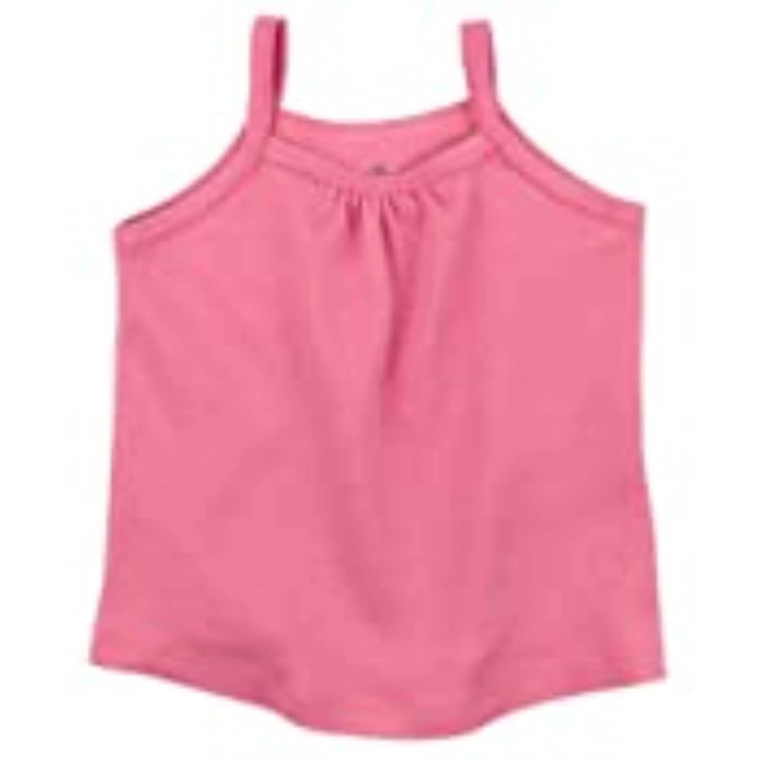 HonestBaby Cami Tops Sleeveless T-Shirts 100% Organic Cotton for Infant and Toddler Baby Girls, 5-Pack Pink Ombre, 18 Months