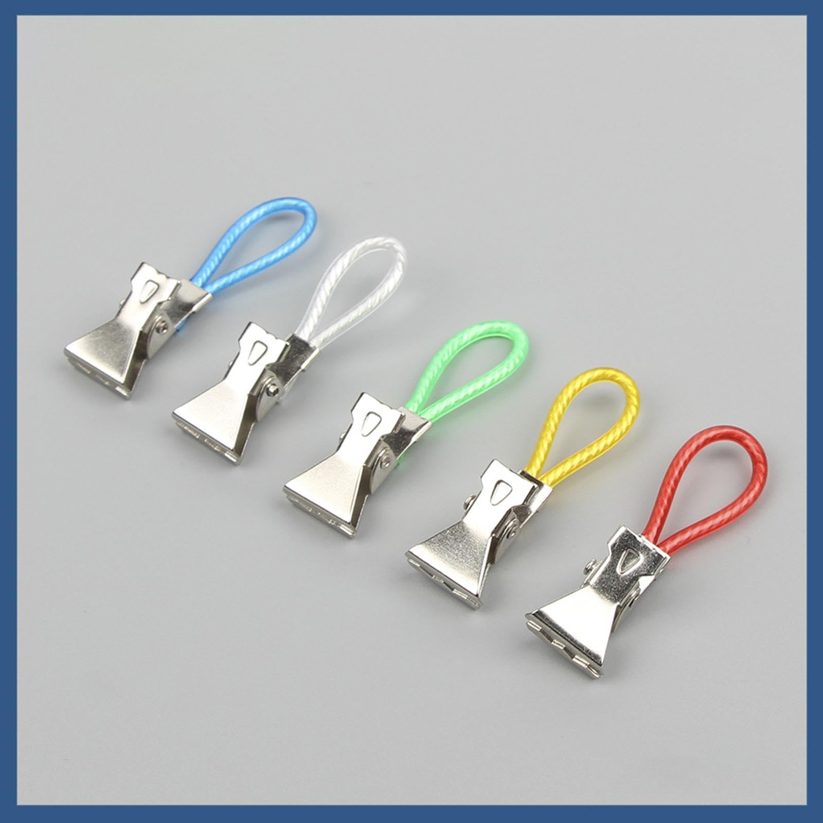 Lot De 2 Pinces à Linge Suspendues Métal & Bois - Pour Torchons, Serviettes, Cuisine