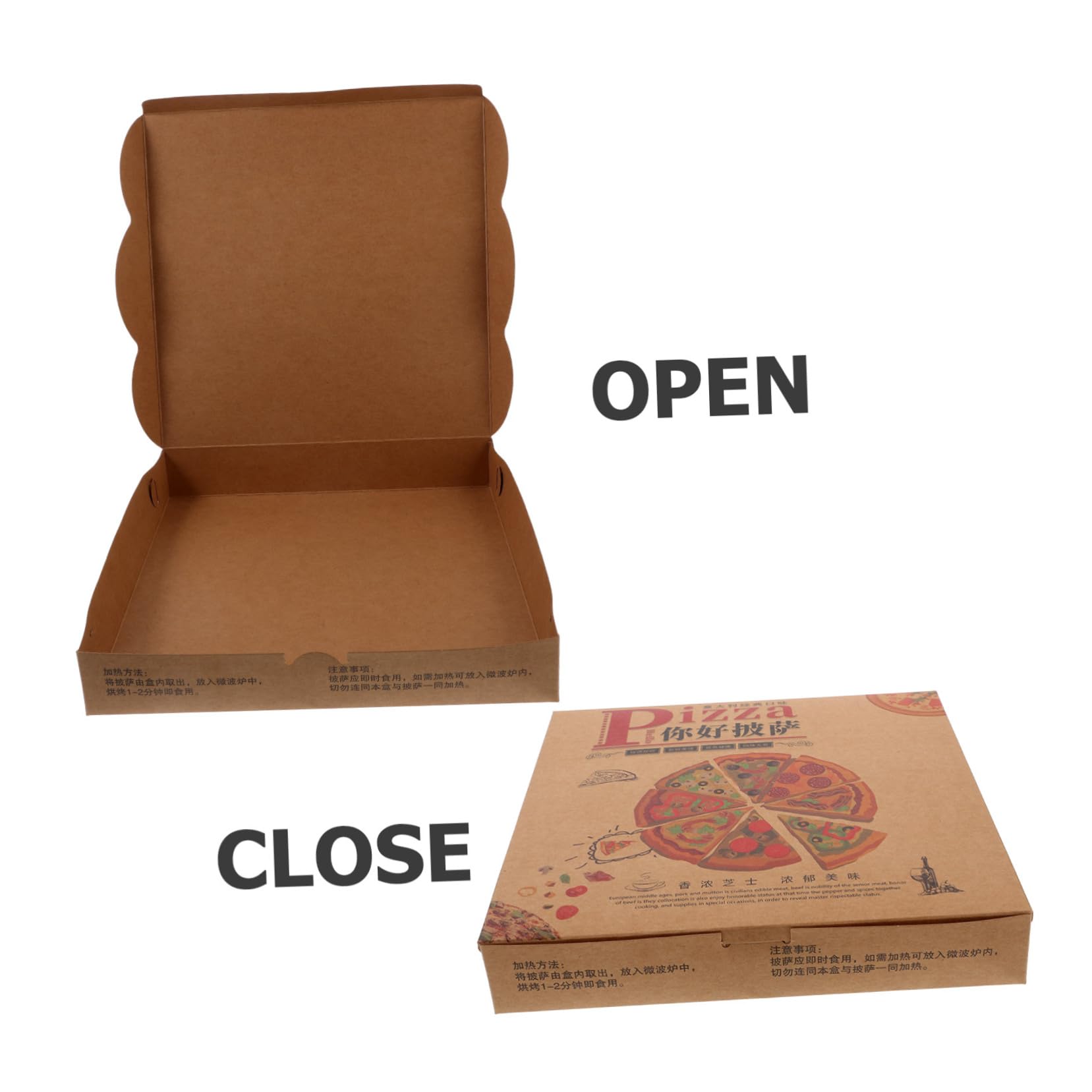 20 Cajas de Pizza de Papel para Llevar, Cierre Seguro y Uso Versátil, Ideales para Almacenar Pizza y Repostería en Uso Personal