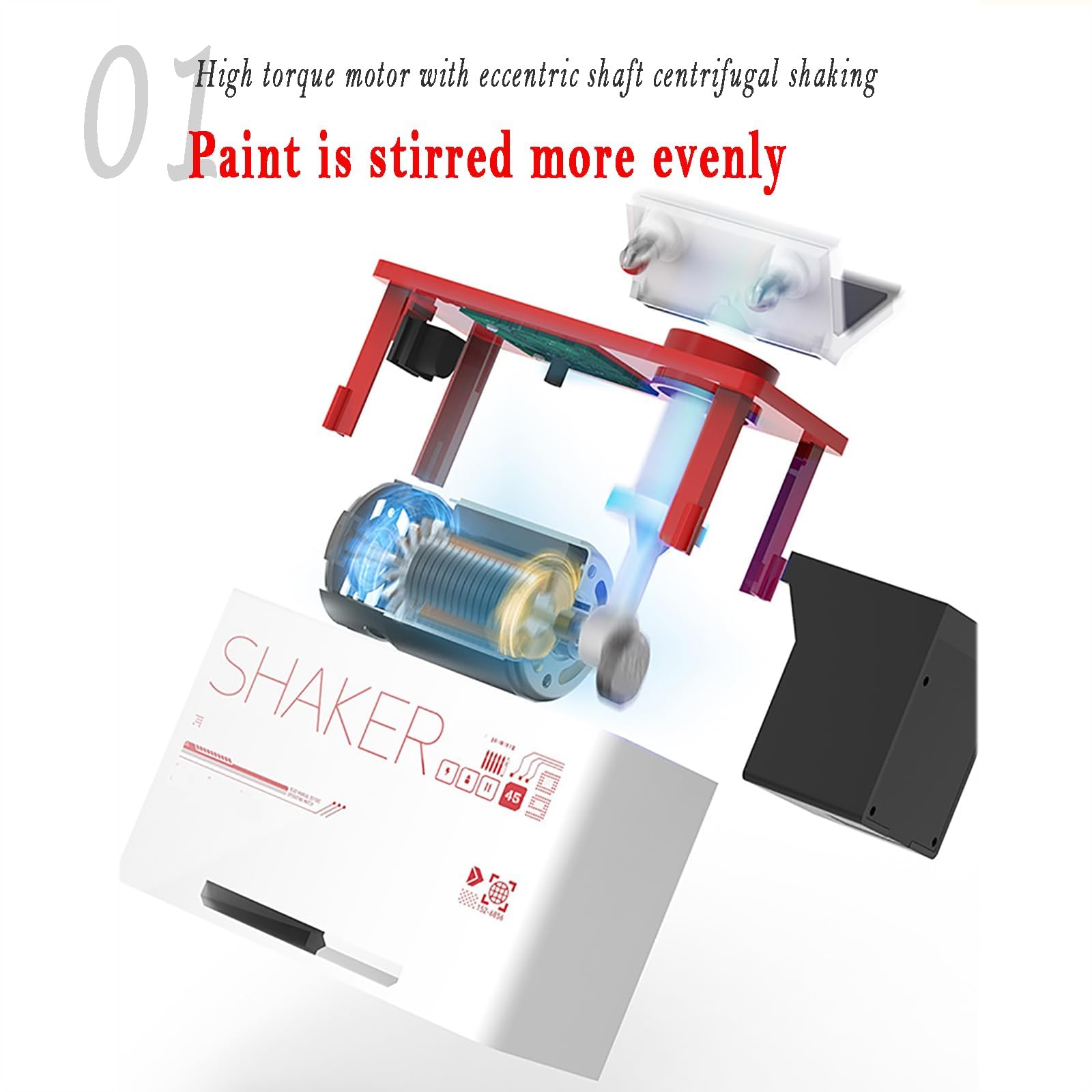 Paint Shaker, Mixer, Hobby DIY Modeling Tool, 360 Onregelmatige Vibratie Voor Nagellak Laboratorium Verf Acryl Wimperlijm 1318440328 Paint Shaker, Mixer, Hobby DIY Modeling Tool, 360 Onregelmatige Vibratie Voor Nagellak Laboratorium Verf Acryl Wimperlijm 1318440328