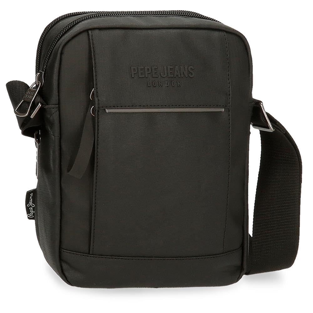 Pepe Jeans Dortmund Umhängetasche, grau, 17 x 22 x 7,5 cm, Baumwolle, Polyester und PU. 2,81 l von Joumma Bags, grau, Talla única, Umhängetasche
