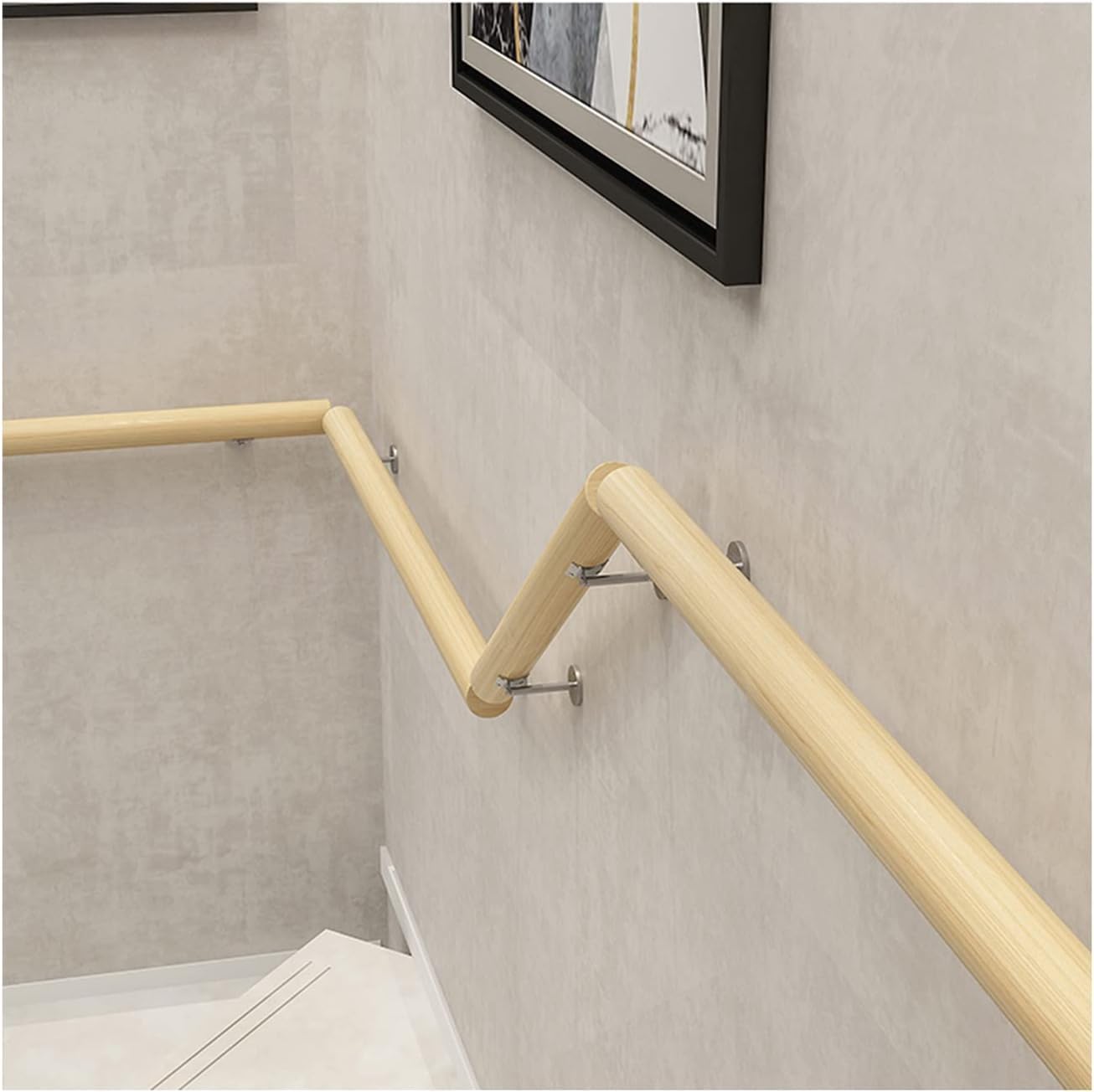 WaiDXn Stair Handrail, Solid Wood Stair Handrail Safety Handle For Indoor Attic Villa Elders.