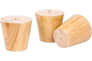 Wood Color Furniture Legs, 2 Inches, Tapered, Set of 4