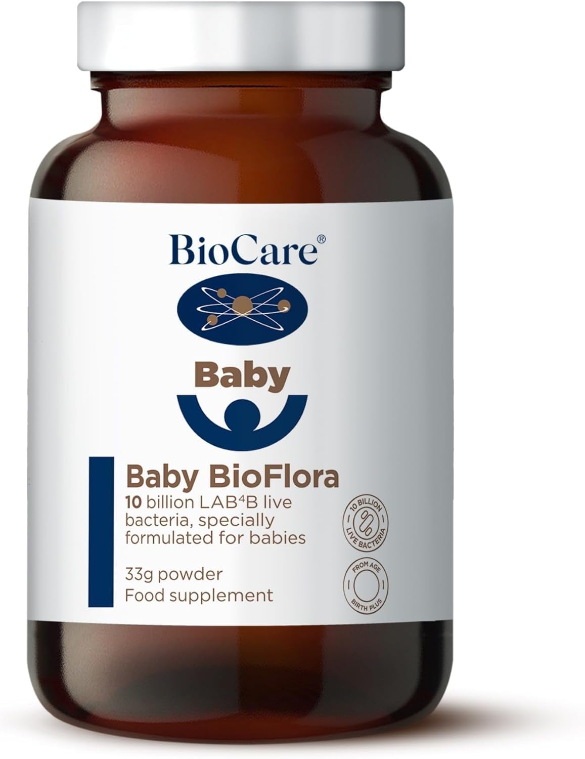 BioCare - Baby BioFlora - Blend of LAB4B Live Bacteria Specially Formulated for Babies - 33g