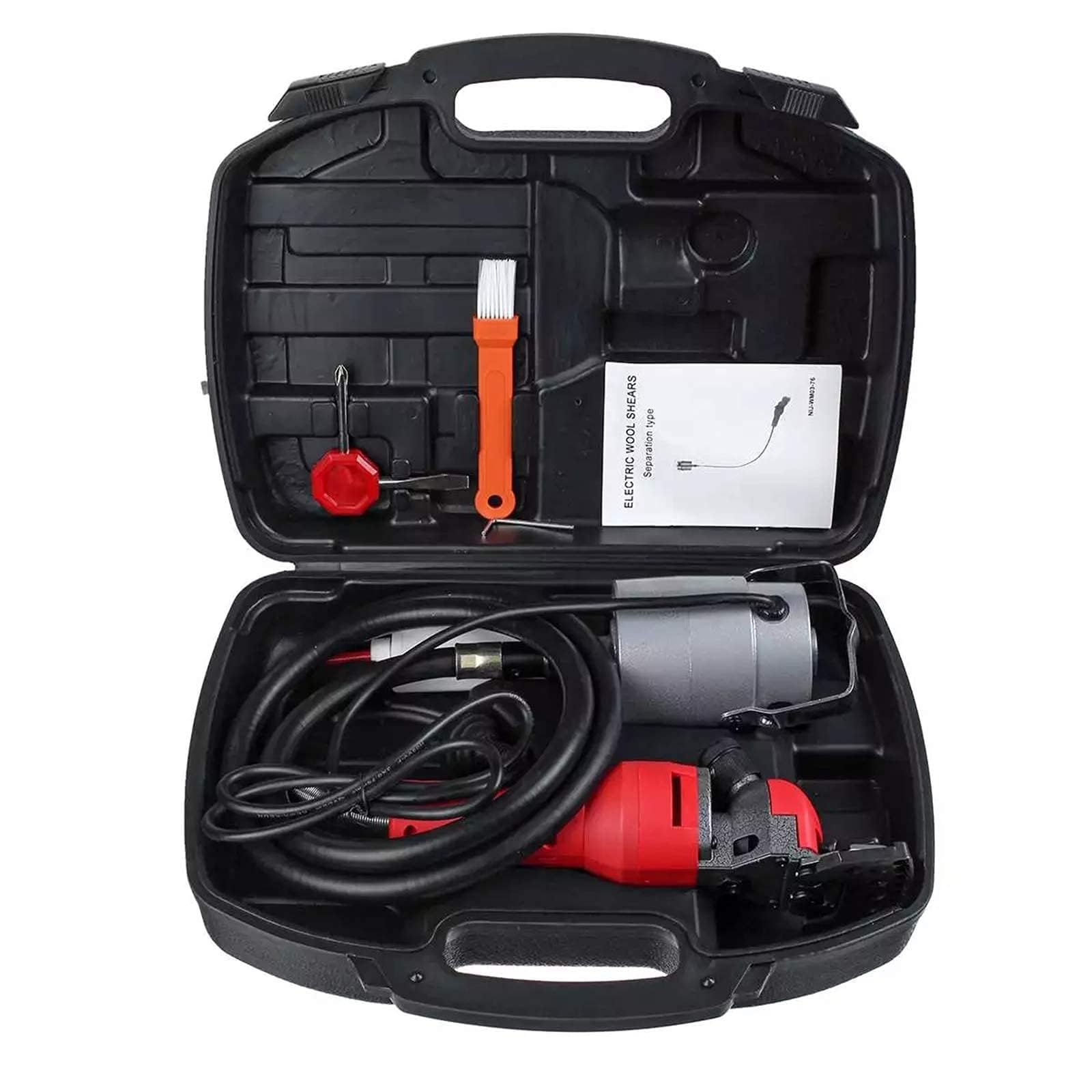 Esquiladora eléctrica de ovejas y cabras, cortadora ultraligera de 750W y tijeras de lana for uso agrícola, diseño portátil con caja de almacenamiento