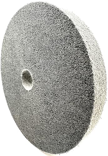 Image of Nylon Fiber Deburring Wheel 8 inch x 1 inch x 1-1 /4 inch 9P Hardness 180Grit Silicon Carbide Brushed Polishing Buffing Unitized Wheel for Bench Grinder Buffing Machine with Adapter for 1 /2 5 /8 3 /4 Arbor