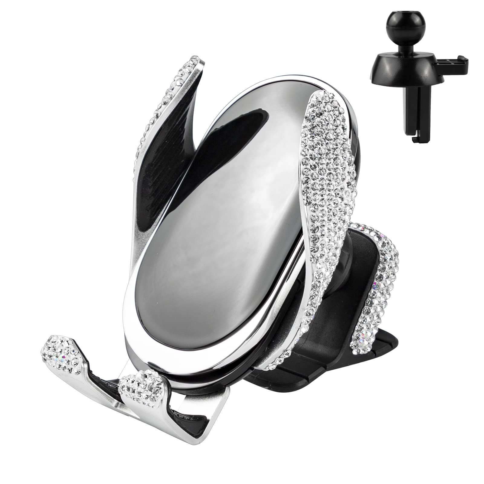 LECARTfor Jeep Wrangler Bling Car Phone Holder Mount Auto Clamping Design Cell Phone Holder for Jeep Wrangler JL JLU 2018-2022 Gladiator JT 2020 2021 2022