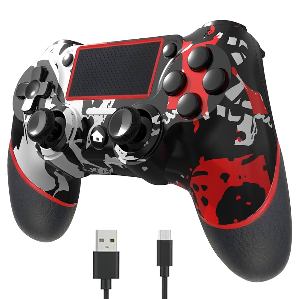 PS4 ワイヤレスコントローラー ECHTPower PS4 コントローラー ワイヤレス RGBライト 振動機能