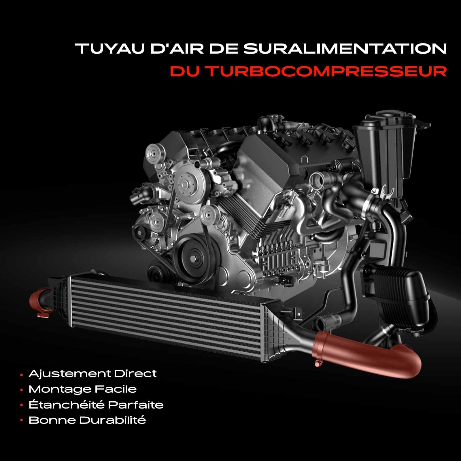Frankberg Tuyau d'air de suralimentation, tuyau turbo 5801303588 | Compatible avec: Fourgonnette/Combi Daily V, Plateau/châssis Daily V