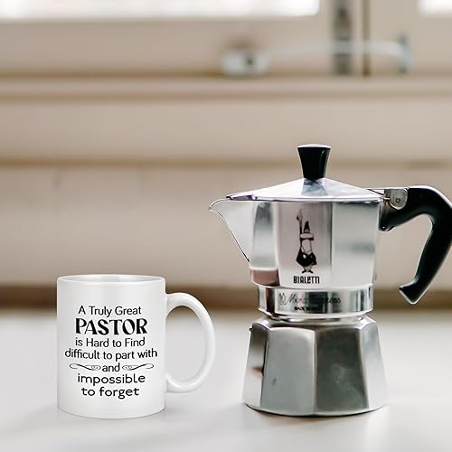 Miniatura 3 de Cabtnca Regalos para pastor, regalos para pastor para hombres, taza de café con texto en inglés "A Truly Great Pastor Is Hard To Encontrar", regalos