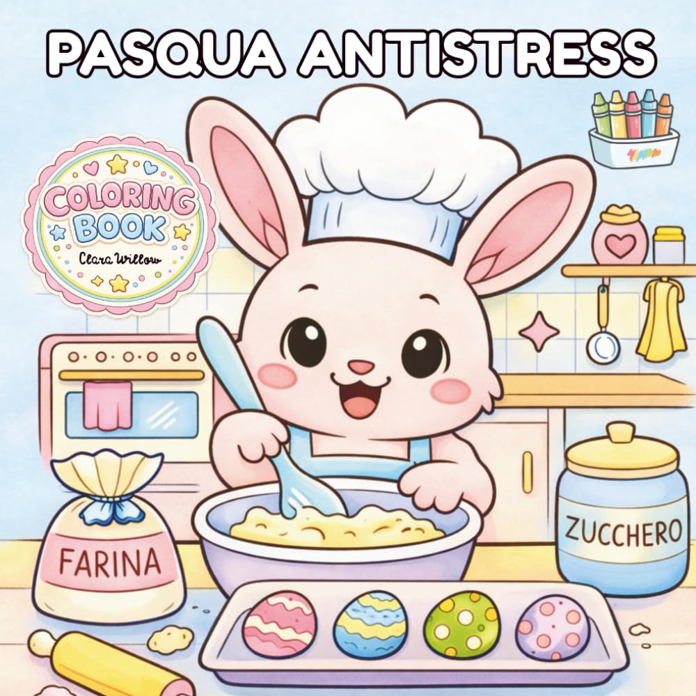 Pasqua Antistress: Libro da Colorare di Pasqua e Primavera con Coniglietti, Uova, Pulcini e Fiori per Adulti, Ragazzi e Tutte le Età