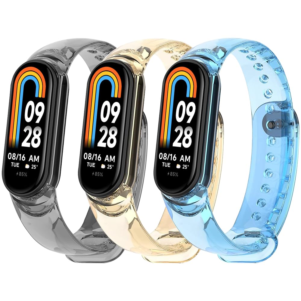 Straps For Mi Band 8 Adjustable Mi Band 8 Strap Wristbands For XiaoMi Mi Band 8 Smartwatch Colourful Replacement Band Sports Wrist Straps for Women Men Boy Girl Teenager