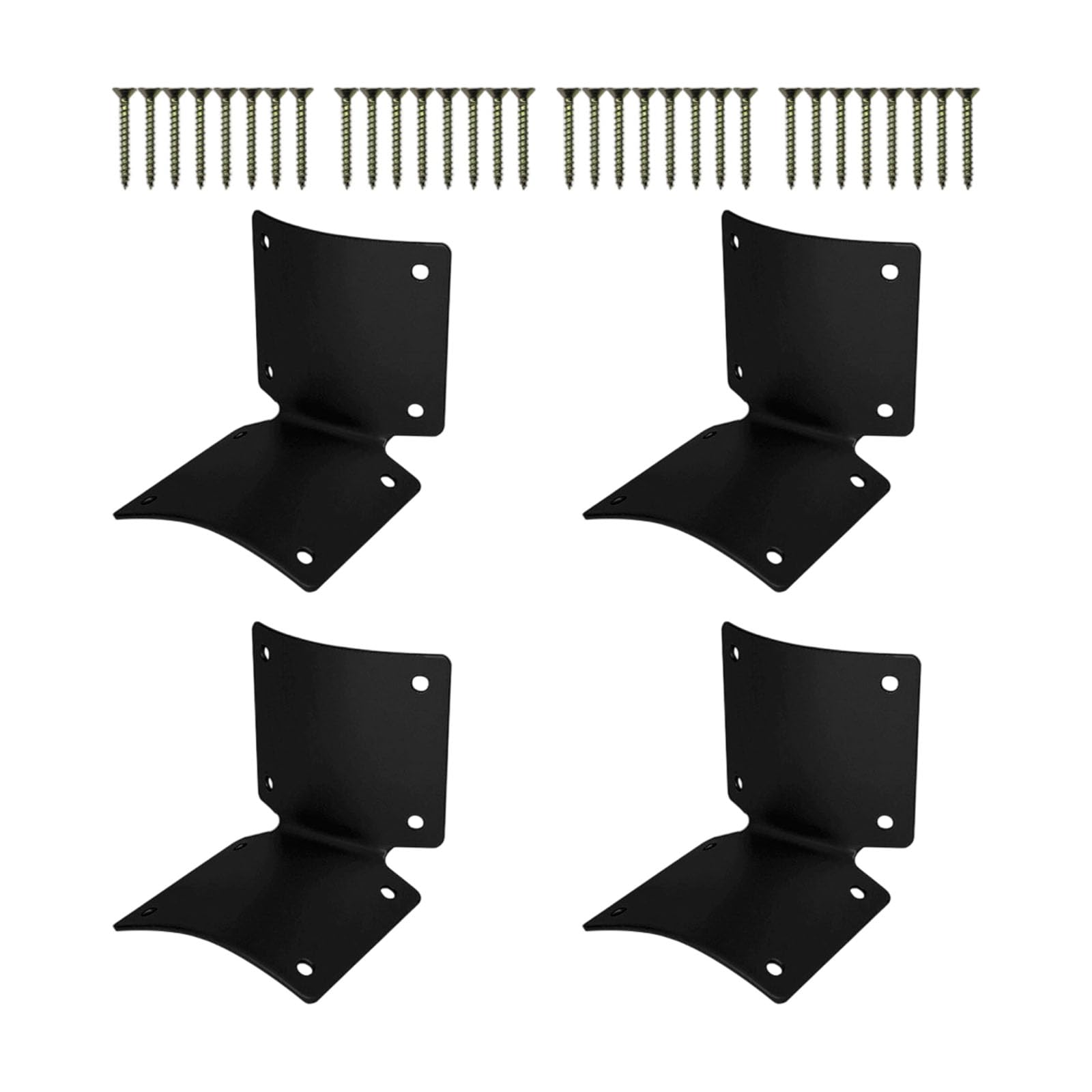 Iron Produced Fence Brackets Post Stabilizers for Wooden Posts Curved Design Stabilizer with Screws for Easy Setups Garden Fence Brackets