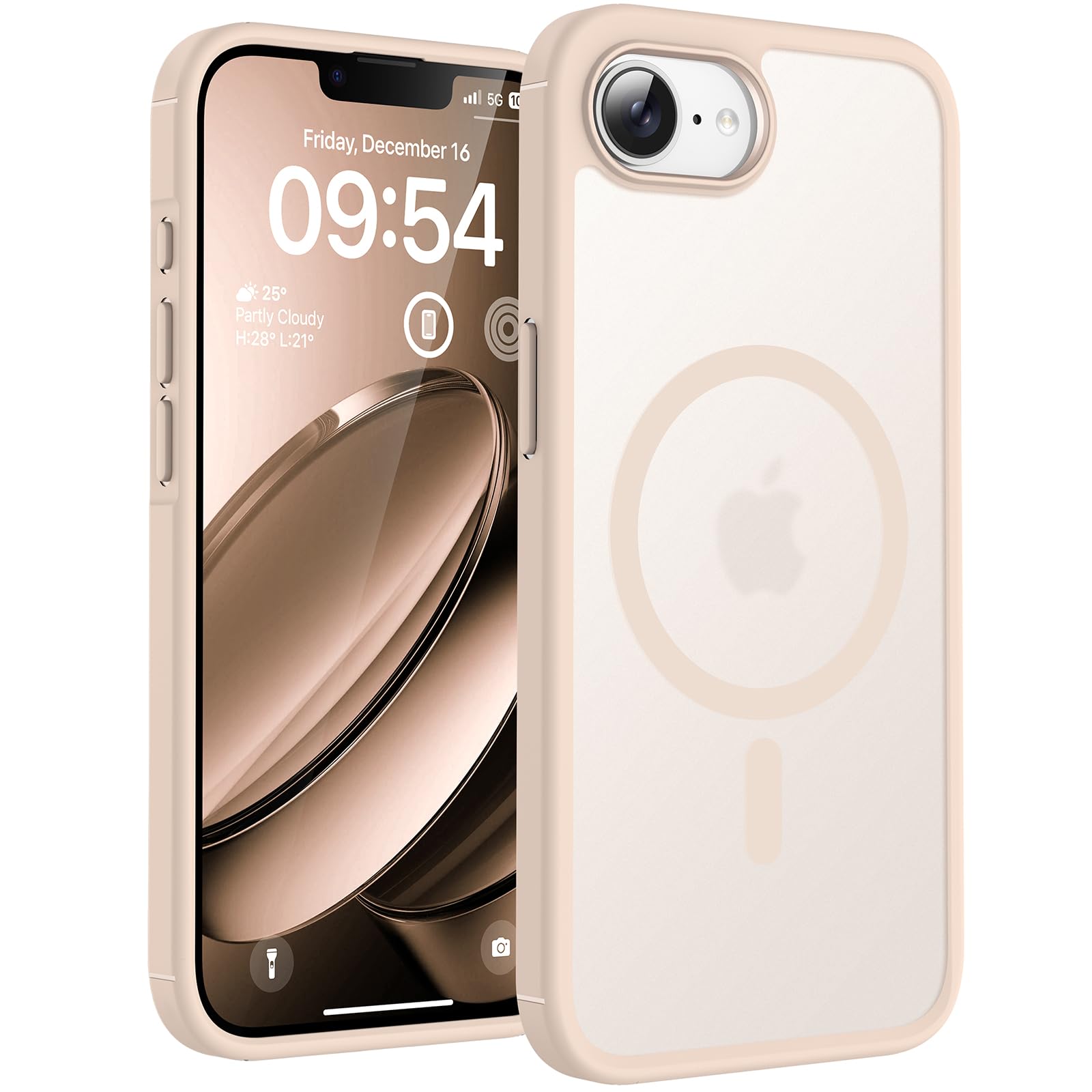 TOCOL Magnetic for iPhone 15 Case 6.1-Inch, Fit for MagSafe, Upgraded [Full Camera Protection], [14FT Military Grade Shockproof] Thin Slim Frosted Translucent Matte Back Phone Cover (Black) — view 135