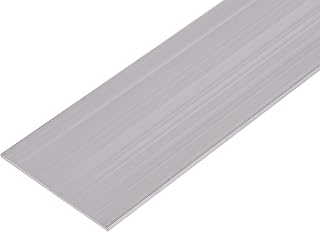 Alberts 473990 Barra plana, Aluminio, natural, 1000 x 80 x 3 mm