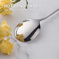 Vista 16 de 4-Pcs Stainless Steel Round Soup Spoons, 6.88 Inch, Heavy-Weight, Set of 4