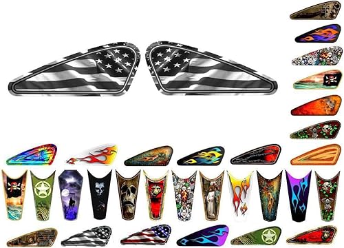 Juego de calcomanías para tanque de gasolina para motocicleta Harley Davidson Sportster Honda Shadow Suzuki Kawasaki Indian Yamaha (bandera