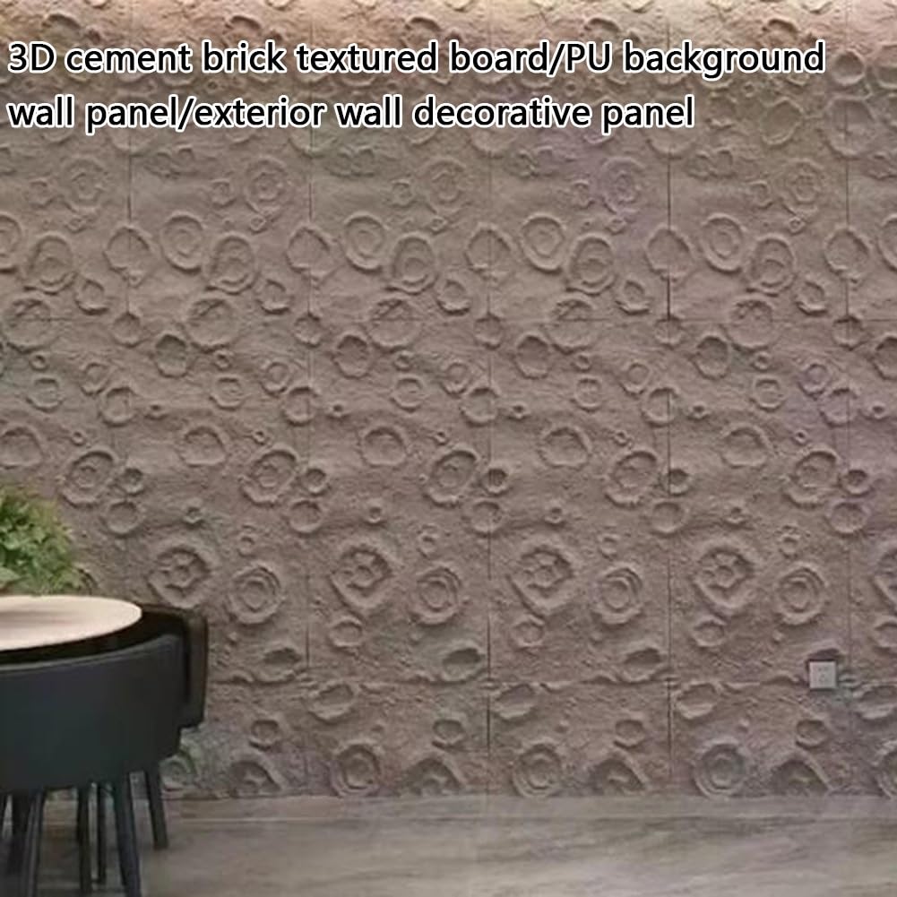Paneles de pared de piedra sintética artificial 3D, ladrillo de acento de chapa de piedra sintética, panel de pared con textura de efecto de ladrillo natural para bricolaje y mejoras del hogar