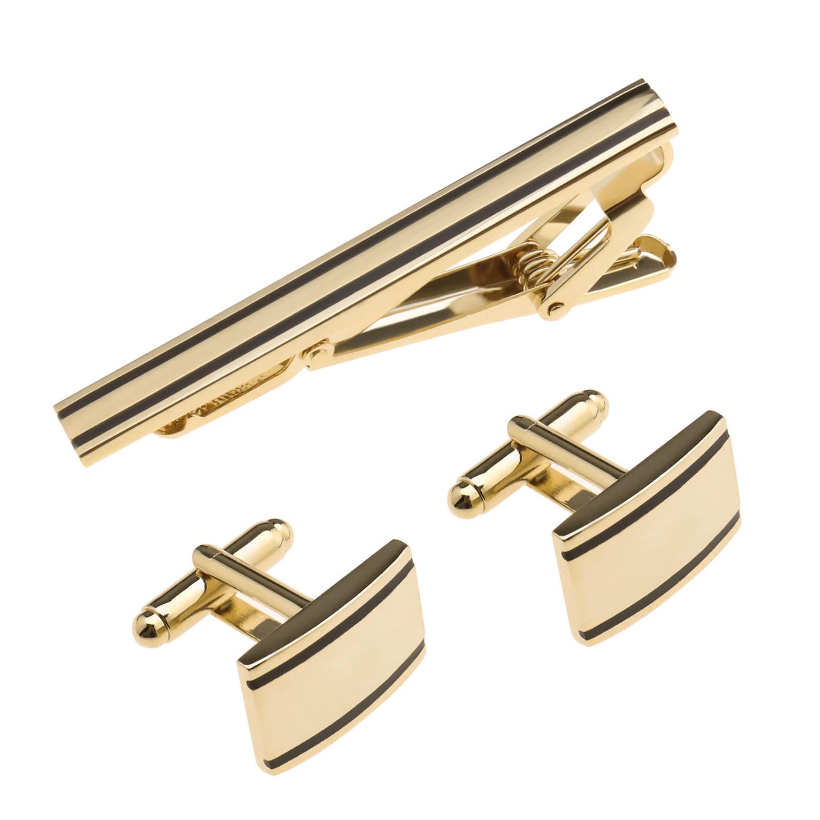 Gemelli personalizzati e fermacravatta, set di gioielli per matrimonio con fermacravatte, regalo per uomo, sposo, marito, papà, confezione regalo, noce