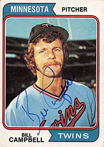 Sports Memorabilia Autograph Warehouse 245087 Bill Campbell Autographed Baseball Card - Minnesota Twins 1974 Topps - No. 26