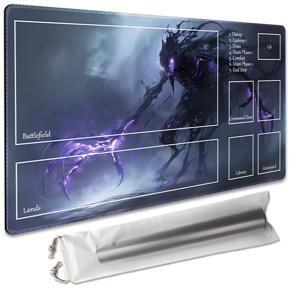 MTG Playmat with Zones Unofficial, Original Design Board Games Play mat 24x14 Inchnon Free Storage Bag - 2511271 (1118123, Zone)