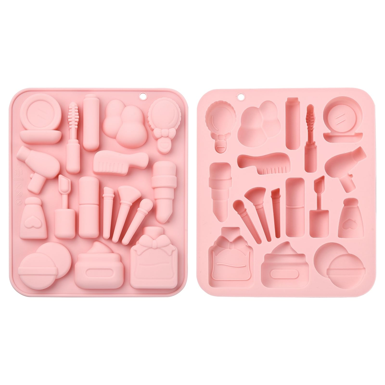 UR URLIFEHALL 2 Pcs Makeup Tool Silicone Moulds Lipstick Perfume Eyelash Brush Chocolate Moulds for Cake Decoration Candy Pudding Cookie Soap โ image 1
