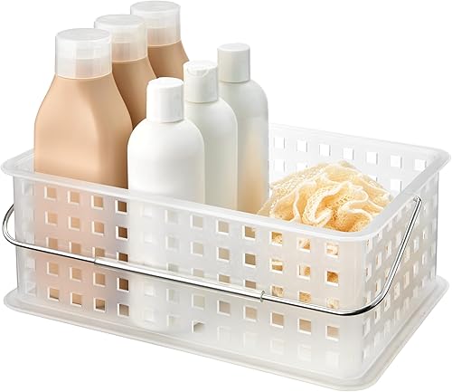 Cesta organizadora de almacenamiento InterDesign, Plástico, Frost, M