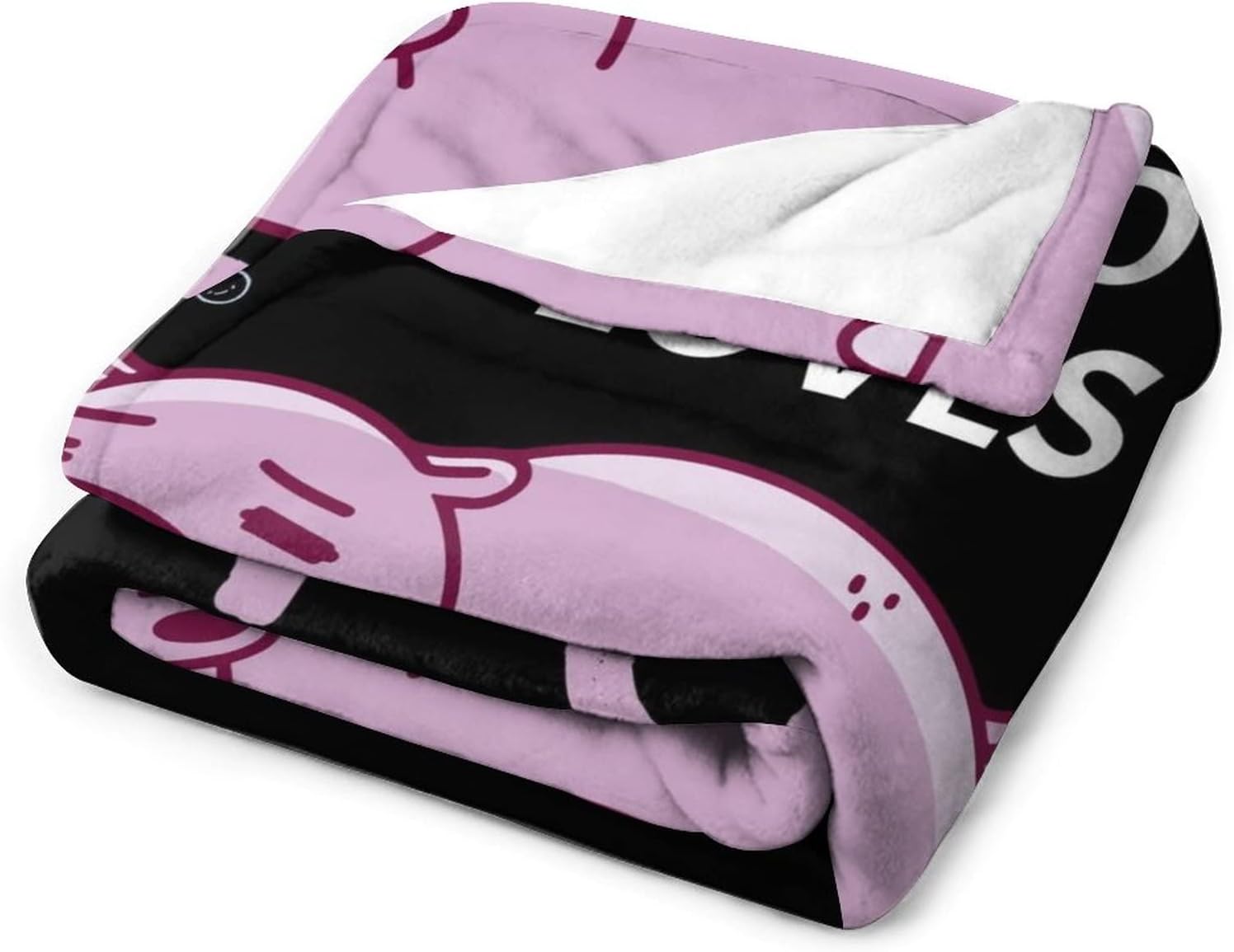 Hippo Throw - 60"x80" Soft Flannel Blanket, Warm & Lightweight, Perfect for Bed or Couch