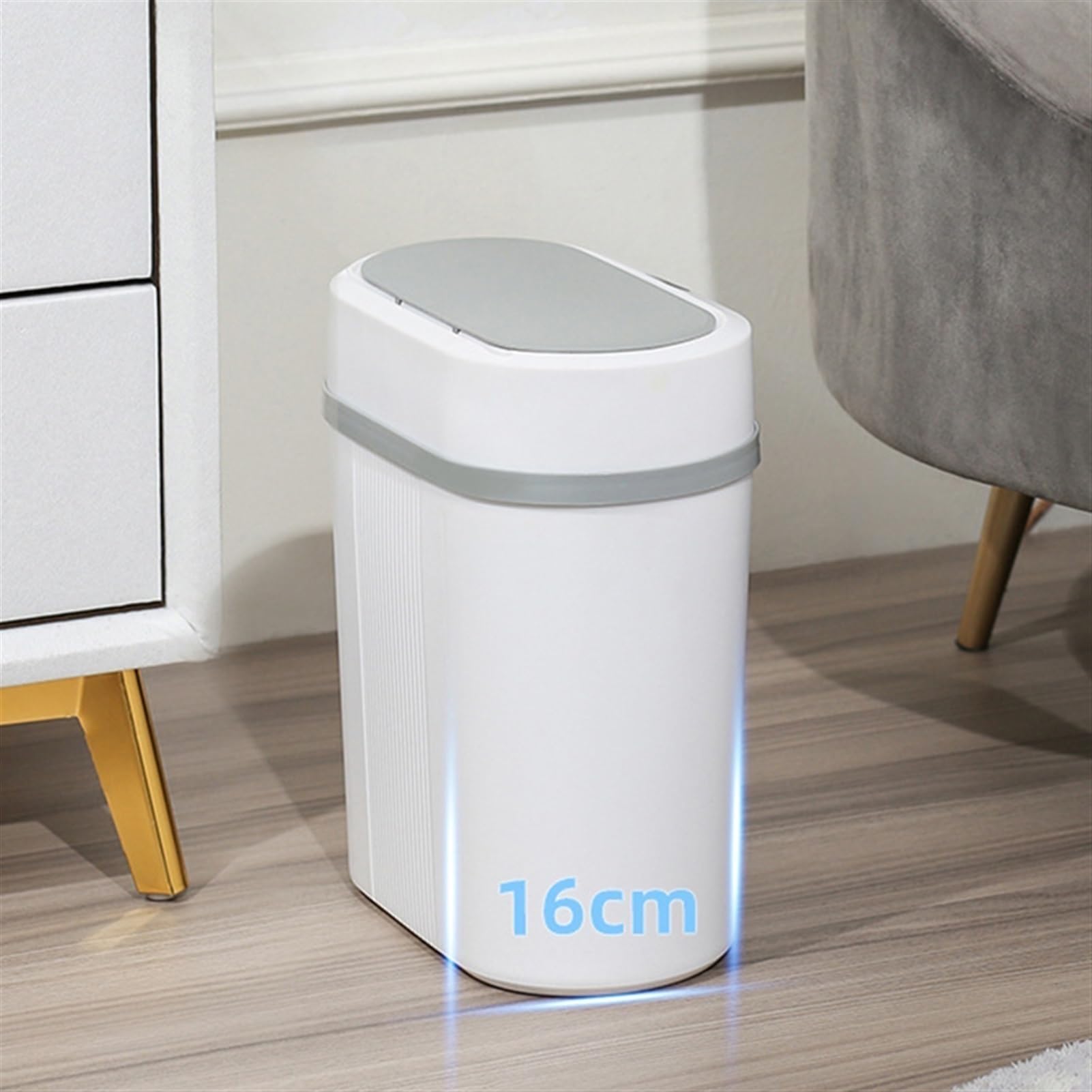 Cestino Bidone della Spazzatura for Uso Domestico Cestino for la Carta igienica Gap Tubo Stretto con Coperchio Papeleras para Cocina(A)
