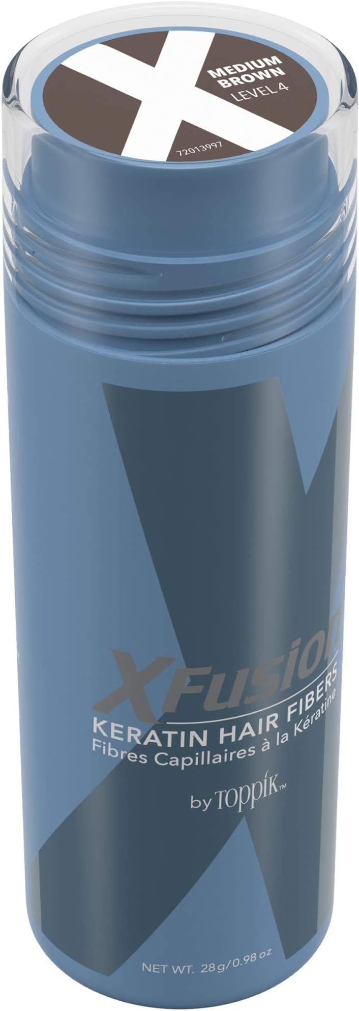 Xfusion by Toppik Hair Building Fibers with Premium Keratin Fibers Conceals Hair Thinning & Hair Loss for Fuller Looking Hair that Gives Completely Natural Look For Men & Women, Medium Brown, 28 Grams