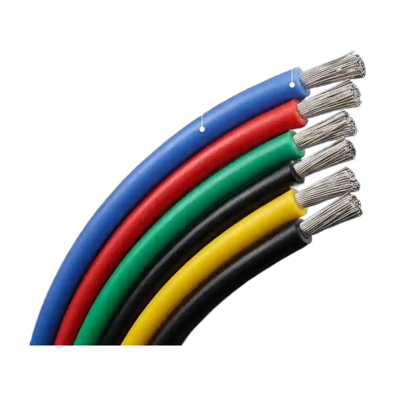 Elastyczny kabel silikonowy 5 kolorów pokrywy 5x1,5m/5x3 metry /5x5m18/20/22/24/26/28 AWG (3 metry x 5 rolek; 20 AWG)